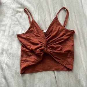 Orange rust crop top